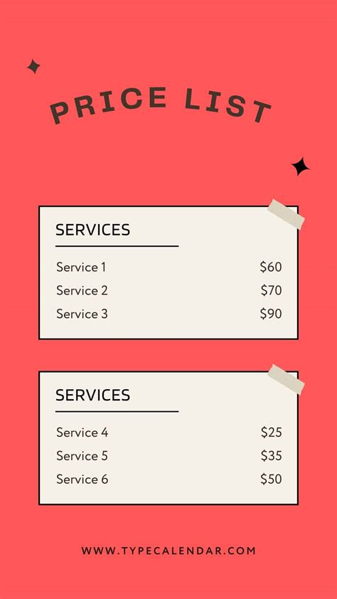 Price List